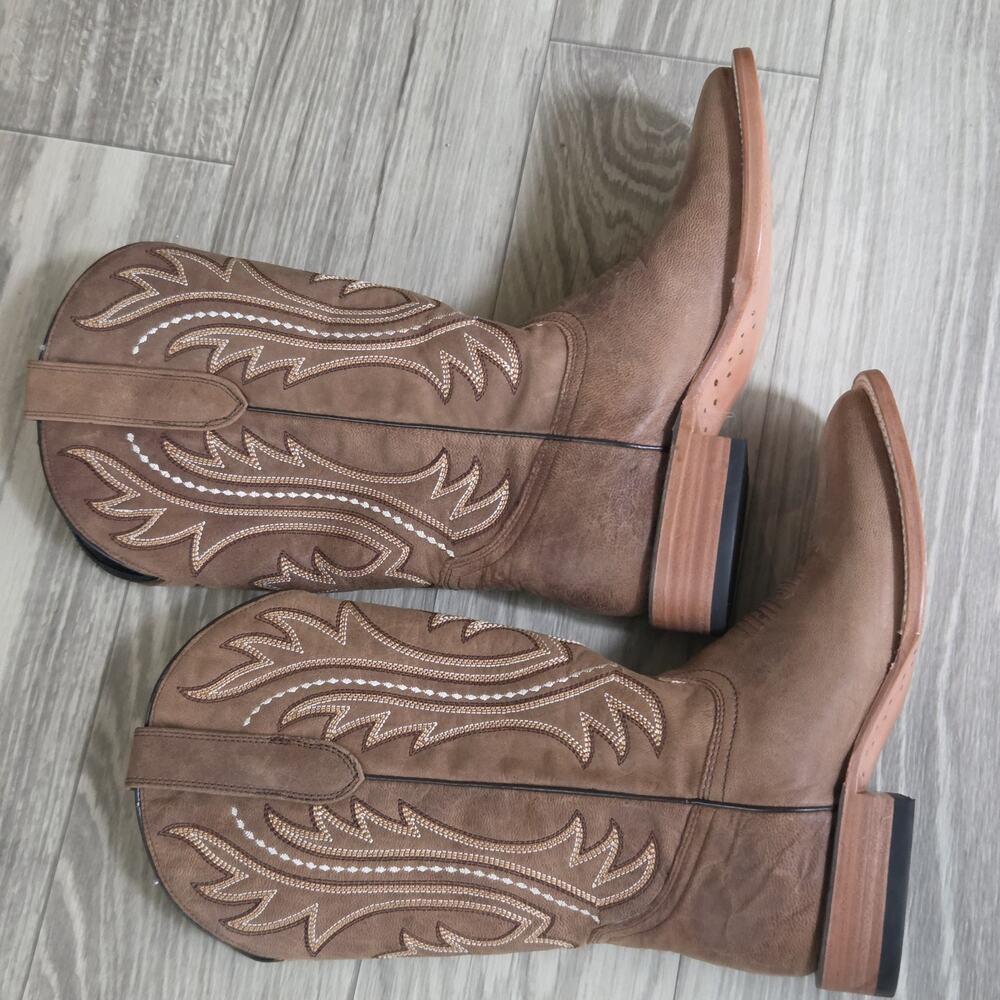 WOMENS JB DILLON COWBOY SQ TOE BOOTS SIZE 8 B - Picture 3 of 13